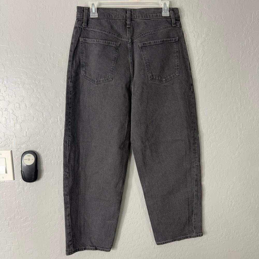 Gap Denim High Rise Barrel Ankle Jean, Black, 8, 804566 - Picture 2 of 6